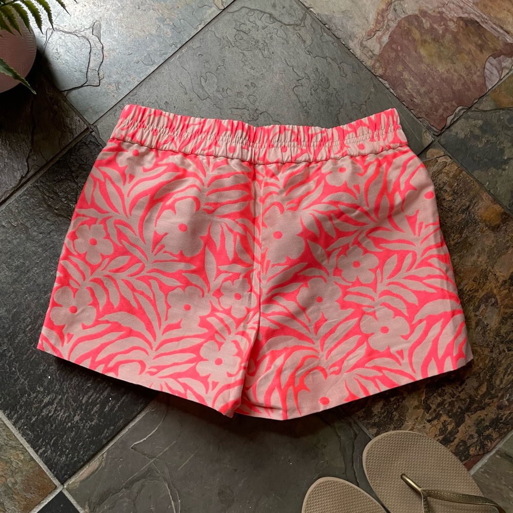 JCrew Factory Broadwalk Shorts in Hot Pink Floral, Size 0